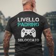 Padrino Divertente Regalo Gamer Livello Sbloccato T-shirt da uomo con stampa posteriore Regalos para ancianos