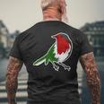 Palestinian Bird Palestinian Flag Palestine T-Shirt mit Rückendruck Geschenke für alte Männer