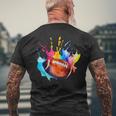 Pallone Da Rugby Americano Da Football Americano Fan Della Lega Dell'acquerello T-shirt da uomo con stampa posteriore Regalos para ancianos