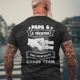 Papa & 2 Töchter Chaosteam Papa 2 Töchter T-Shirt mit Rückendruck Geschenke für alte Männer