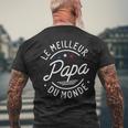 Papa Le Meilleur Du Monde Fête Des Pères Père T-shirt imprimé au dos Cadeaux pour les vieillards