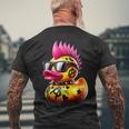 Pato Punk Pato Punk Rockero Divertido Amante De Los Animales Camiseta Hombre Estampado Espalda Regalos para ancianos