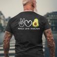 Peace Love Avocado Retro Avocado Lover Fruit Lover T-Shirt mit Rückendruck Geschenke für alte Männer