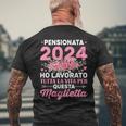 Pensionata 2024 Regalo Pensione Donna Collegaa In Pensione T-shirt da uomo con stampa posteriore Regalos para ancianos