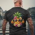 Pineapple Fruit Cocktail Tropicalacation T-shirt da uomo con stampa posteriore Regalos para ancianos