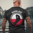 Polska Kurwa Pole Polish Flag T-Shirt mit Rückendruck Geschenke für alte Männer