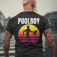 Poolboy Bademeister Lifeguard Swimming Pool Indoor Pool T-Shirt mit Rückendruck Geschenke für alte Männer