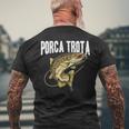 Porca Trota Regalo Divertente Pesca Festa Del Papa Pescatore T-shirt da uomo con stampa posteriore Regalos para ancianos