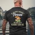Porcino Sì So Dove Trovare I Porcini Cacciatore Di Funghi T-shirt da uomo con stampa posteriore Regalos para ancianos