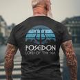 Poseidon Con Tridente Greco Signore Del Mare T-shirt da uomo con stampa posteriore Regalos para ancianos