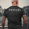 Pozilei Police As Joke False Written Costume T-Shirt mit Rückendruck Geschenke für alte Männer