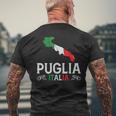 Puglia Italia Puglia Souvenir Puglia Silhouette T-shirt da uomo con stampa posteriore Regalos para ancianos