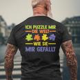 Puzzlefan Puzzler Puzzle Pieces Puzzle T-Shirt mit Rückendruck Geschenke für alte Männer