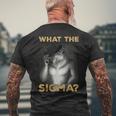 Qual È Il Sigma Divertente Alpha Wolf Meme Moon T-shirt da uomo con stampa posteriore Regalos para ancianos