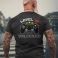 Regalo De Cumpleaños 18 Nivel 18 Logros Desbloqueados Camiseta Hombre Estampado Espalda Regalos para ancianos