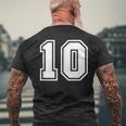 Regalo Sportivo Numero 10 Della Maglia Della Squadra T-shirt da uomo con stampa posteriore Regalos para ancianos