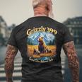 Retro Bear Grizzly 399 Wild & Free Grand Teton National Park Men's T-shirt Back Print Gifts for Old Men