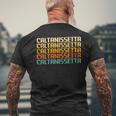 Retro Caltanissetta Italia Italy T-shirt da uomo con stampa posteriore Regalos para ancianos