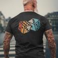 Retro Dice Gameintage Dice T-Shirt mit Rückendruck Geschenke für alte Männer