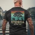 Retro Elefanti Etosha National Park Souvenir Namibia Africa T-shirt da uomo con stampa posteriore Regalos para ancianos