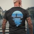 Retro Stand Up Paddler Stand-Up Paddle Water Sports Paddle T-Shirt mit Rückendruck Geschenke für alte Männer