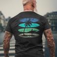 Retro Surfista Tavola Da Surf Atleta Sport Fare Surf T-shirt da uomo con stampa posteriore Regalos para ancianos