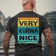 Retroery Kurwa Nice Poland Polska T-Shirt mit Rückendruck Geschenke für alte Männer