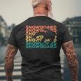 Retrointage Snowboard For Snowboarder T-Shirt mit Rückendruck Geschenke für alte Männer