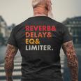 Reverb Delay Eq Limiter Dj Producer Synth Rave Daw T-shirt da uomo con stampa posteriore Regalos para ancianos