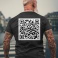 Rick Roll Qr T-Shirt mit Rückendruck Geschenke für alte Männer