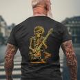 Rock On Guitar Neck – Rock & Roll Skeleton Che Suona La Chitarra T-shirt da uomo con stampa posteriore Regalos para ancianos