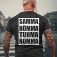 Samma Hömma Tuhma Nomma Ruhrpott T-Shirt mit Rückendruck Geschenke für alte Männer