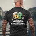 Saufbuddy Partnerlook Party Outfit Bier Liebhaber Motto T-Shirt mit Rückendruck Geschenke für alte Männer