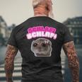 Schlafi Schlafi Triste Criceto Sad Hamster Hamstie Meme T-shirt da uomo con stampa posteriore Regalos para ancianos