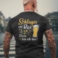 Schlager Und Bier Darum Bin Ich Hier Schlagerparty Costume T-Shirt mit Rückendruck Geschenke für alte Männer