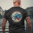 Schwalbenfahrer Schwalbe Gdr Moped T-Shirt mit Rückendruck Geschenke für alte Männer