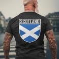 Scotland Flag Scottish Flag Football Fan T-Shirt mit Rückendruck Geschenke für alte Männer