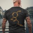 Serotonin Chemische Strukturen Chemie T-Shirt mit Rückendruck Geschenke für alte Männer