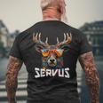 Servus Costume Costume Stag Tyrol & Bavaria T-Shirt mit Rückendruck Geschenke für alte Männer