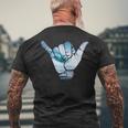 ShakaOcean Surf Wave Surfer Hawaii Hang T-shirt da uomo con stampa posteriore Regalos para ancianos