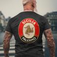 Sicilia Palermo Sicily Italian Sicilian T-Shirt mit Rückendruck Geschenke für alte Männer