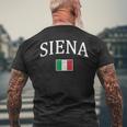 Siena Italia Bandiera Italiana Italia Souvenir Turistico T-shirt da uomo con stampa posteriore Regalos para ancianos