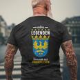 Silesia Upper Silesia Polska Flag T-Shirt mit Rückendruck Geschenke für alte Männer