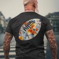 Silhouette Di Football Americano Fiori Botanici Floreali T-shirt da uomo con stampa posteriore Regalos para ancianos