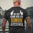 Simon So Gut Kann Nur Ein Simon Look S T-Shirt mit Rückendruck Geschenke für alte Männer