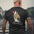 Simpatico Cardellino Uccello Per Gli Amanti Uccelli Guardare Birding T-shirt da uomo con stampa posteriore Regalos para ancianos