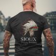 Sioux-Lakotadakota-Cuffia Da Guerra-Nativo Americano T-shirt da uomo con stampa posteriore Regalos para ancianos