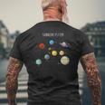 Solar System Planets Star System Sun & Universe T-Shirt mit Rückendruck Geschenke für alte Männer