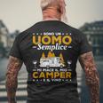 Sono Un Uomo Semplice Mi Piace Il Mio Camper E Ilino T-shirt da uomo con stampa posteriore Regalos para ancianos