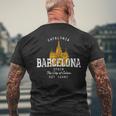 Spagnaacanze Souvenir Barcellona T-shirt da uomo con stampa posteriore Regalos para ancianos
